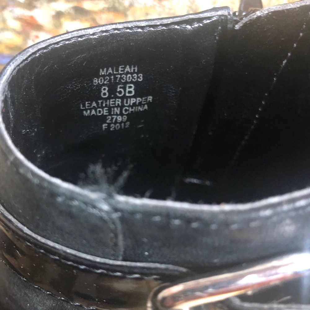SZ 8.5-RALPH LAUREN BLACK LEATHER 4” ANKLE BOOTS - Picture 16 of 16